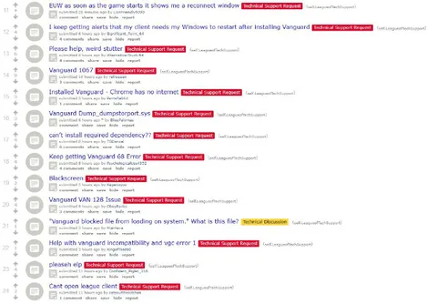 Vanguard Technical Support Flood