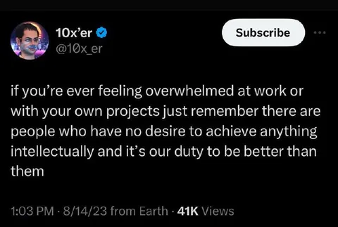 Be Better Than Unambitious People