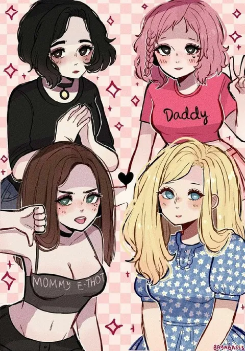 Daddy and Mommy E-Thot Anime Girls