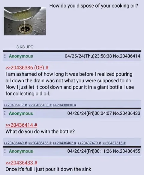 Cooking Oil Disposal Advice