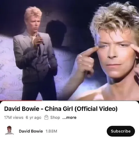 David Bowie China Girl Reaction