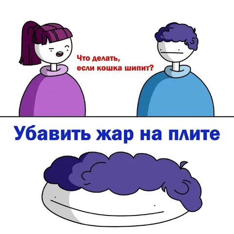 Что делать, если кошка шипит