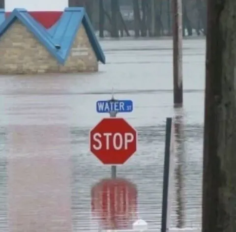 Stop Sign on Water Street