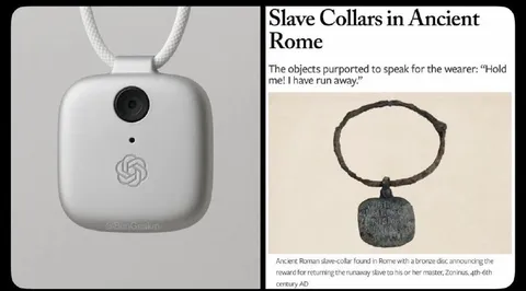 Ancient Roman Slave Collar vs AI Pendant