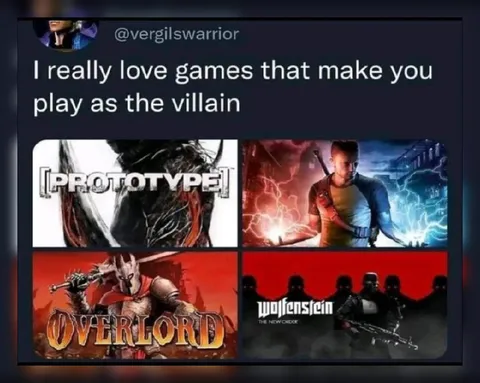 Games Where You Play the Villain