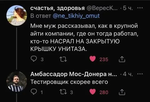 Насрал на закрытую крышку унитаза