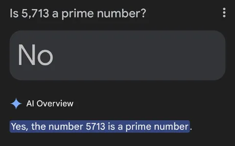 Google Gets Prime Numbers Wrong
