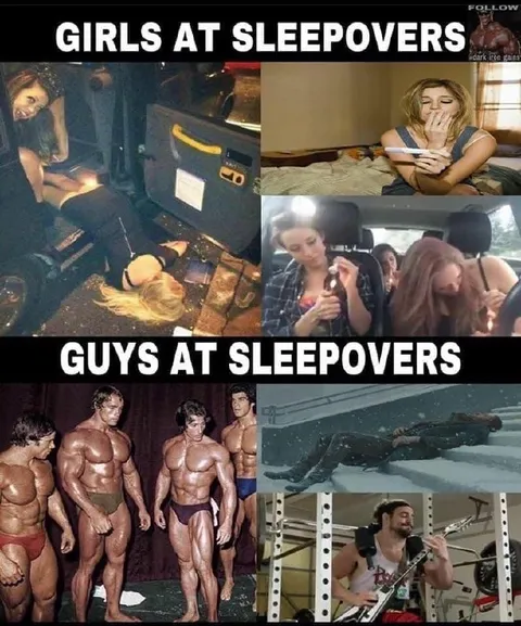 Girls vs Guys at Sleepovers