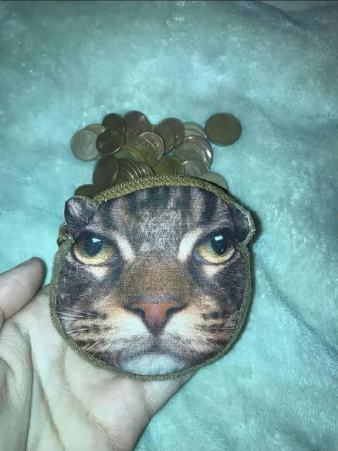 Кошелёк с лицом кота