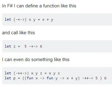 F# Custom Operator Shenanigans