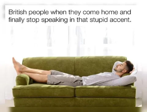 British People Relax at Home