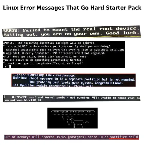 Linux Error Messages Starter Pack