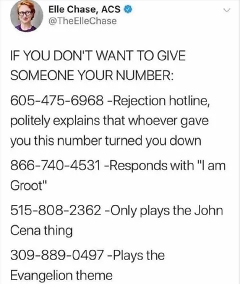 Rejection Hotline Numbers