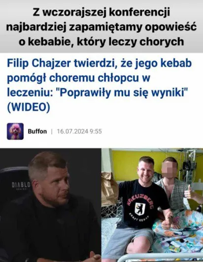 Kebab leczy chorego chłopca