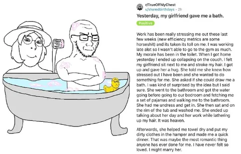 Girlfriend Gives Boyfriend a Bath