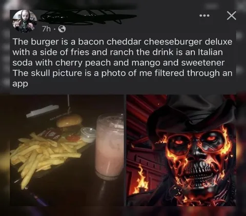 Burger, Fries, and Skull Filter