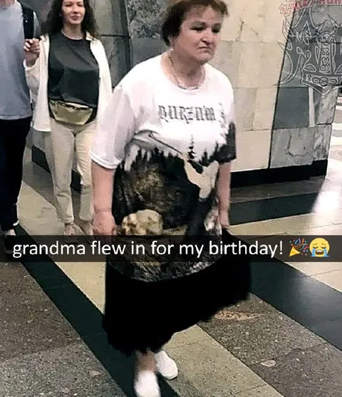 Grandma Flew In for My Birthday