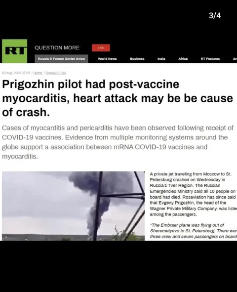 Prigozhin Pilot Vaccine Crash Theory
