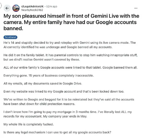 Google Accounts Banned After Gemini Incident