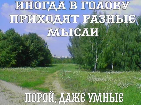 В голову приходят разные мысли
