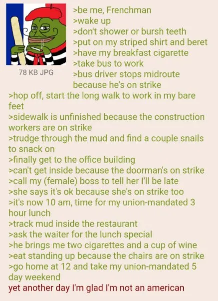Frenchman on Strike