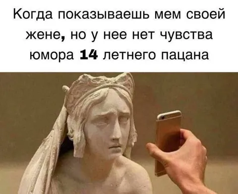 Мем жене без чувства юмора