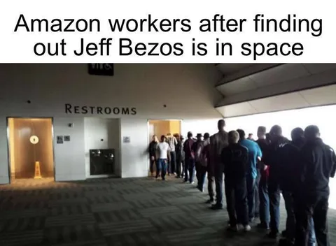 Amazon Workers Find Bezos in Space