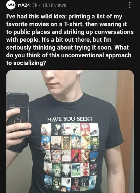 Favorite Movies T-Shirt Socializing
