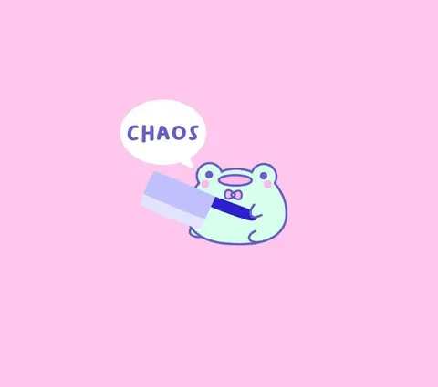 Cute Frog Embracing Chaos