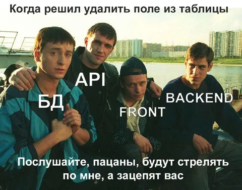 Удаление поля из таблицы
