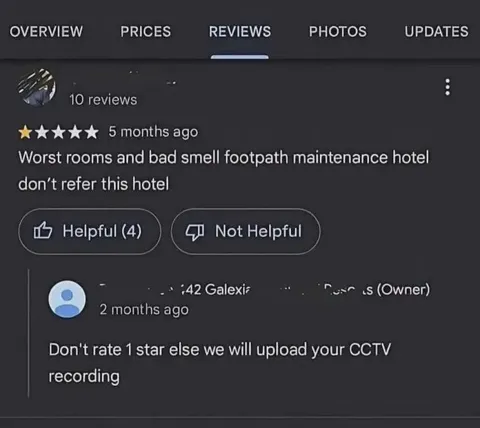 Hotel Threatens to Upload CCTV