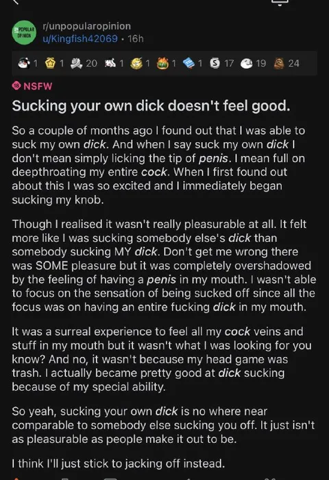 Sucking Your Own Dick