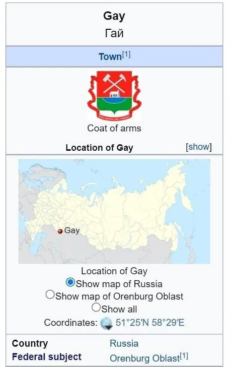 Gay Is a Town in Russia