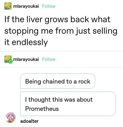 Selling the Liver Endlessly