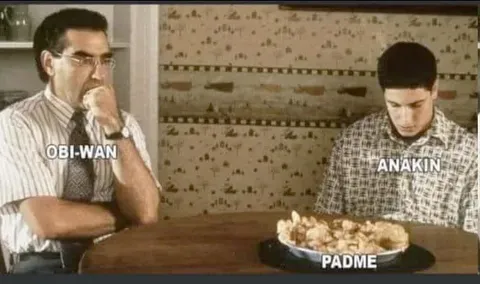 Obi-Wan Watches Anakin Eat Padme