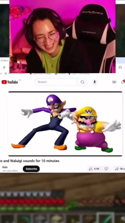 Streamer Laughs at Waluigi Sounds