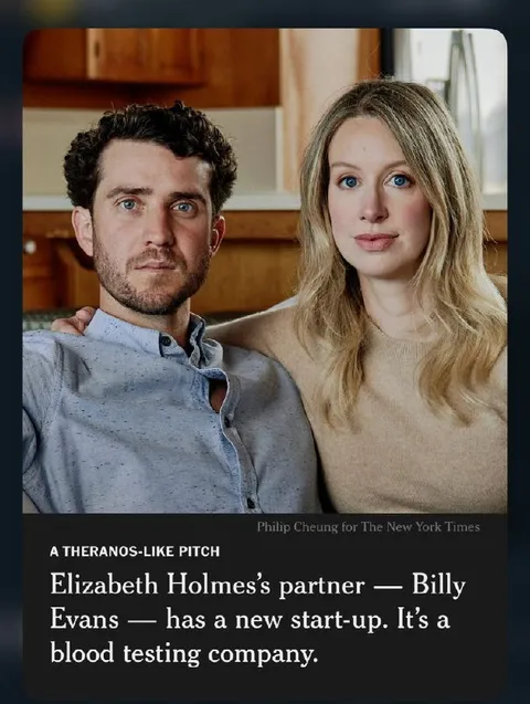 Elizabeth Holmes’s Partner Starts a Startup