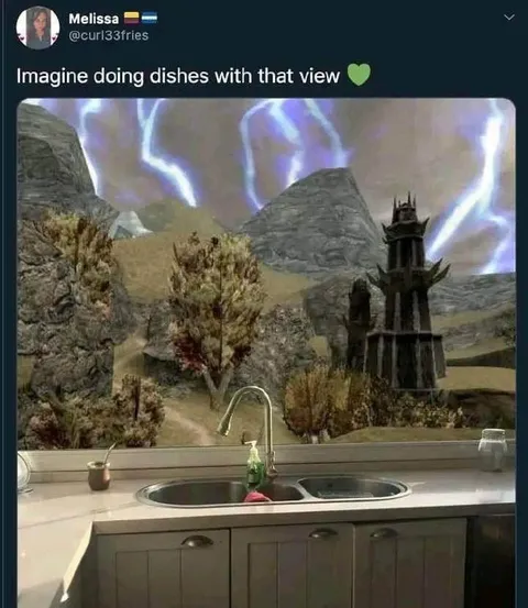 Doing Dishes With That View