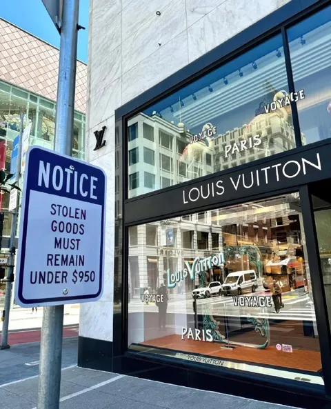 Luxury Store Theft Notice