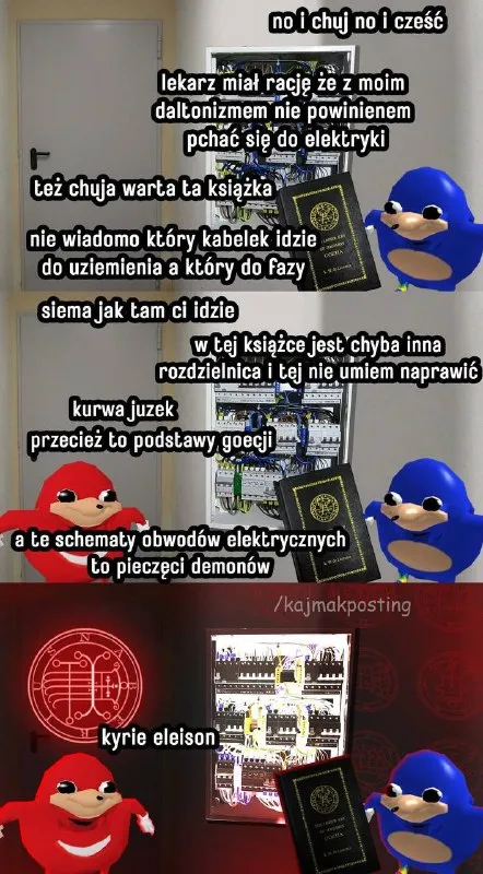 Daltonista naprawia rozdzielnicę