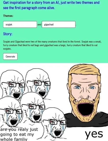 Gigachad Eats the Whole Family