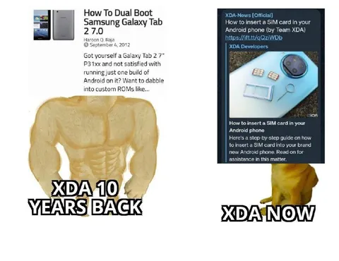 XDA Then and Now
