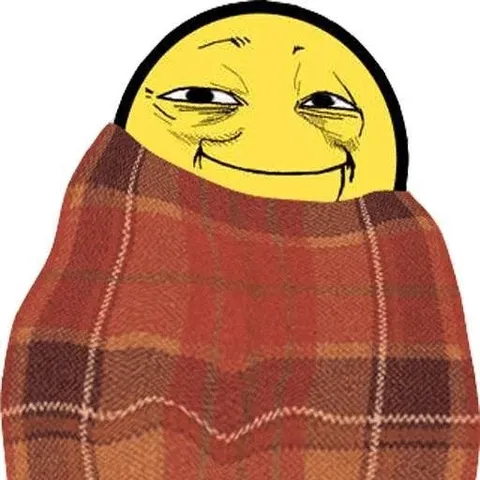 Улыбающийся под пледом
