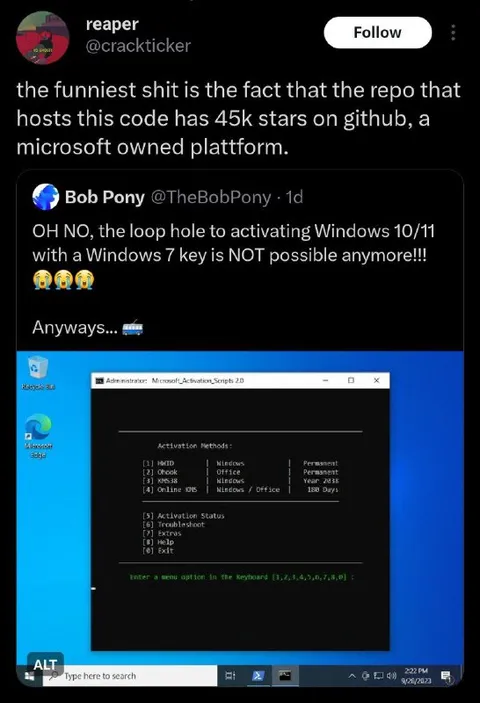 Windows activation loophole still works