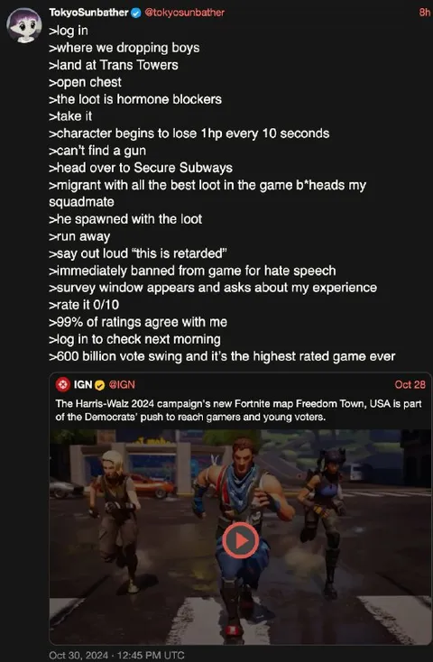 Fortnite Freedom Town Satire
