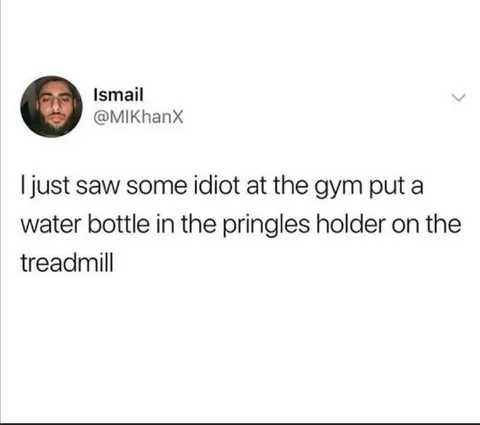 Water Bottle in Pringles Holder