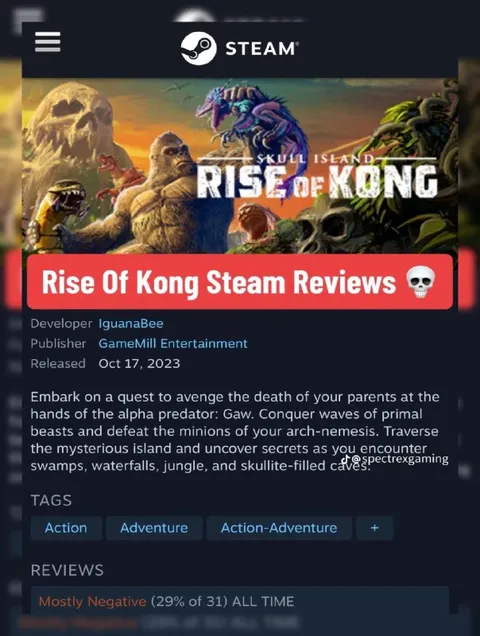 Rise of Kong Steam Reviews
