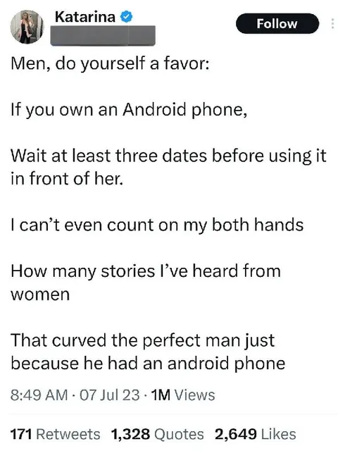 Android Phone Dating Warning