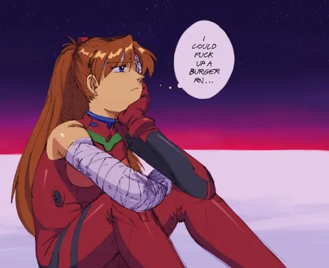 Asuka Wants a Burger