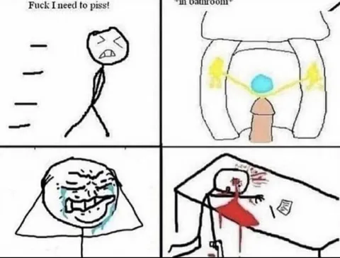 Fuck I Need to Piss Rage Comic
